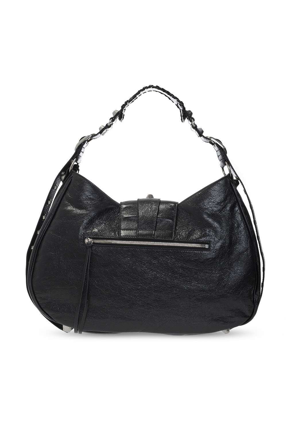 logo-plaque zipped make up bag Nero - 'Le Cagole' shoulder
